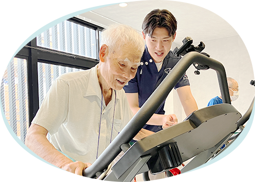 低酸素トレーニングに入ります！のんびりやって全然疲れないことに驚く人が多いです。