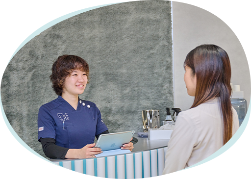 最後に受付をしていただいて体験は終了です♫